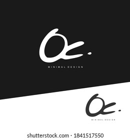 OC Initial handwriting or handwritten logo for identity. Logo with signature and hand drawn style.