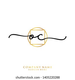 OC Initial handwriting logo template