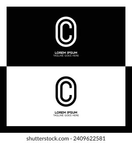 Las letras iniciales de OC vincularon un logotipo elegante. monograma de diseño de patrones de letra O y C