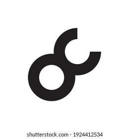 oc initial letters, vector logo