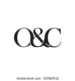 O&C Initial logo. Ampersand monogram logo
