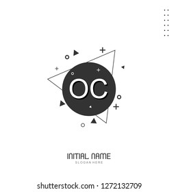 OC Initial logo template vector
