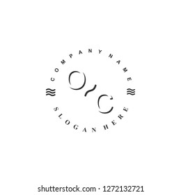 OC Initial logo template vector