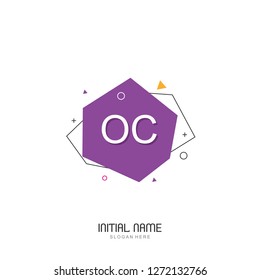 OC Initial logo template vector