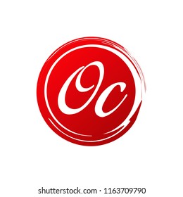 OC initial splash logo template vector