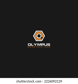 OC letter concept logo icon design template.