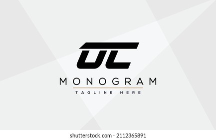 Ilustración de vectores de plantilla de diseño de logotipo inicial de la carta OC 