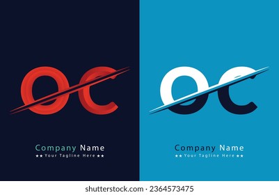 OC Letter logo design vector template.