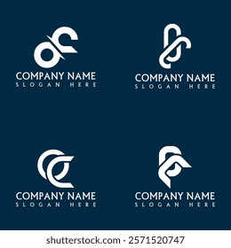 OC letter logo set design