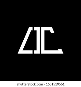 OC logo abstract monogram isolated on black background