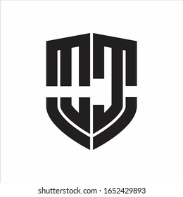 OC Logo monogram with emblem shield shape design isolated on white background