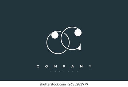 Projeto do Logotipo da Tipografia OC. Representação de design de monograma elegante com as letras O e C combinadas em um estilo de assinatura artística, proporcionando uma representação visual única e criativa.