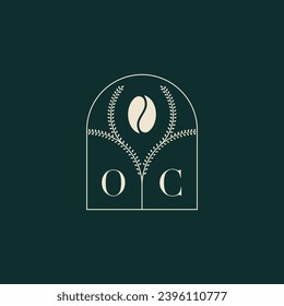 OC Unique and simple logo design combination of letters and coffee bean