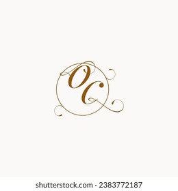 OC uniquely wedding logo symbol of your marriage and you can use it on your wedding stationary