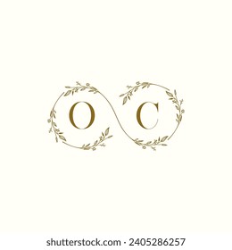 OC wedding infinity in elegant monogram with high quality professional design that will print well