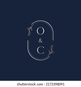 OC wedding initial logo letters in high quality professional design that will print well across any print media