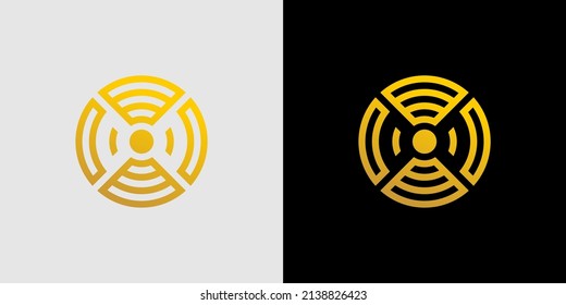 Oc Wifi connection signal symbol Logo Monogram Icon Vector Template