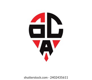 OCA letter location shape logo design