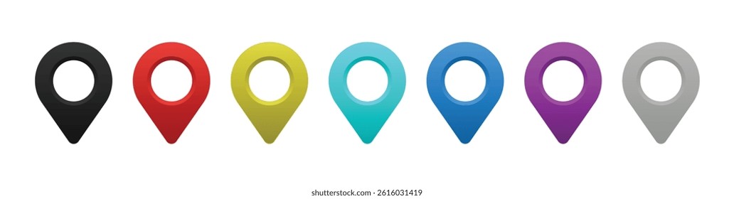 ocation map pin icons set. Modern map marker collection. Pinpoint. Location pin icon. destination icon. map pin. 