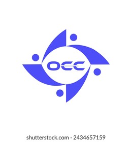 OCC logo. O C design. White OC letter. OCC, letter logo design. Initial OCC linked circle uppercase monogram. O C C letter logo vector design. O C letter logo design five style.