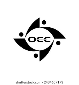 OCC logo. O C design. White OC letter. OCC, letter logo design. Initial OCC linked circle uppercase monogram. O C C letter logo vector design. O C letter logo design five style.