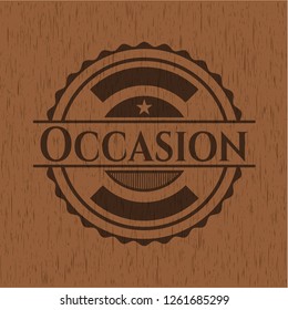 Occasion retro wood emblem