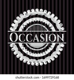 Occasion silvery emblem. Vector Illustration. Mosaic.