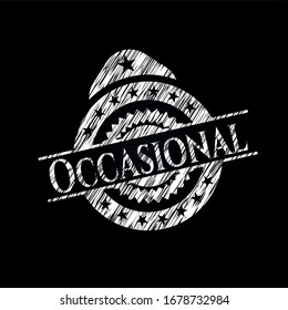 Occasional chalk emblem written on a blackboard. Vector Illustration. Detailed.