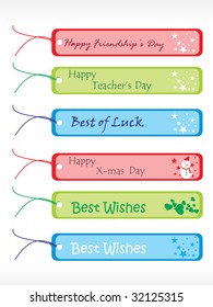occasional vector gift tags set