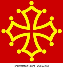 Occitan cross in vector art