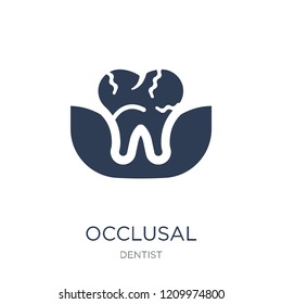 Occlusal icon. Trendy flat vector Occlusal icon on white background from Dentist collection, vector illustration can be use for web and mobile, eps10