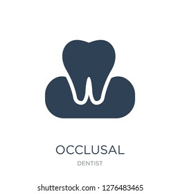 occlusal icon vector on white background, occlusal trendy filled icons from Dentist collection, occlusal vector illustration