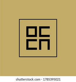 occn / 0ccn initial logo monogram, and can be editable