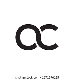 OC, CO Letter Logo Design Vektorillustration kreative Vektorillustration Illustration.