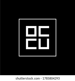 occu / 0ccu initial logo monogram, and can be editable