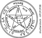 Occult ancient magic symbol. A vector element.
