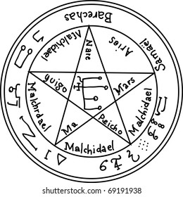 Occult ancient magic symbol. A vector element.