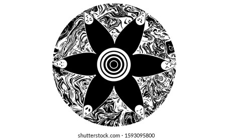 occult circle silhouette in vector