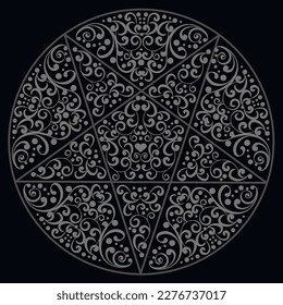 occult sign, pentagram with heart, grunge vintage design t shirts