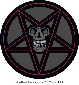 occult sign, pentagram with skull, grunge vintage design t shirts