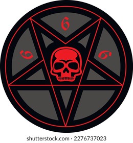 occult sign, pentagram with skull, grunge vintage design t shirts