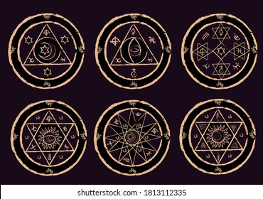 Occult signs and symbols in vector