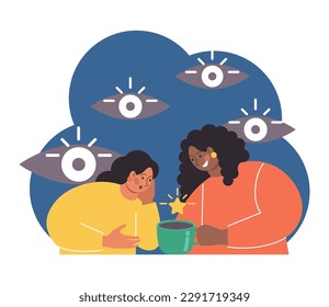 Occultism concept. Character performing witchcraft rituals, sorcery and magic. Astrology, tarot fortune-telling and love spelling. Modern and traditional spiritual practises. Flat vector illustration