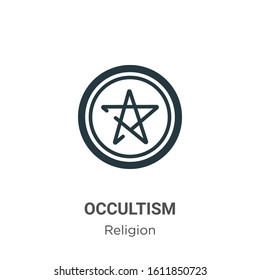 Occultism glyph icon vector on white background. Flat vector occultism icon symbol sign from modern religion collection for mobile concept and web apps design.