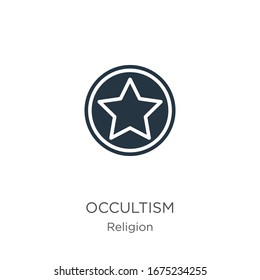 Occultism icon vector. Trendy flat occultism icon from religion collection isolated on white background. Vector illustration can be used for web and mobile graphic design, logo, eps10