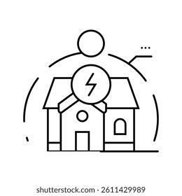 occupancy sensors energy line icon vector. occupancy sensors energy sign. isolated contour symbol black illustration
