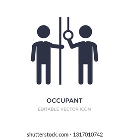 occupant icon on white background. Simple element illustration from People concept. occupant icon symbol design.