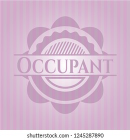 Occupant retro pink emblem