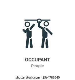 Occupant vector icon on white background. Flat vector occupant icon symbol sign from modern people collection for mobile concept and web apps design.