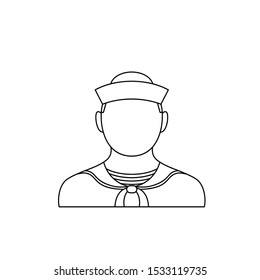 Occupation Avatar Design Vector Illustration of Sailor